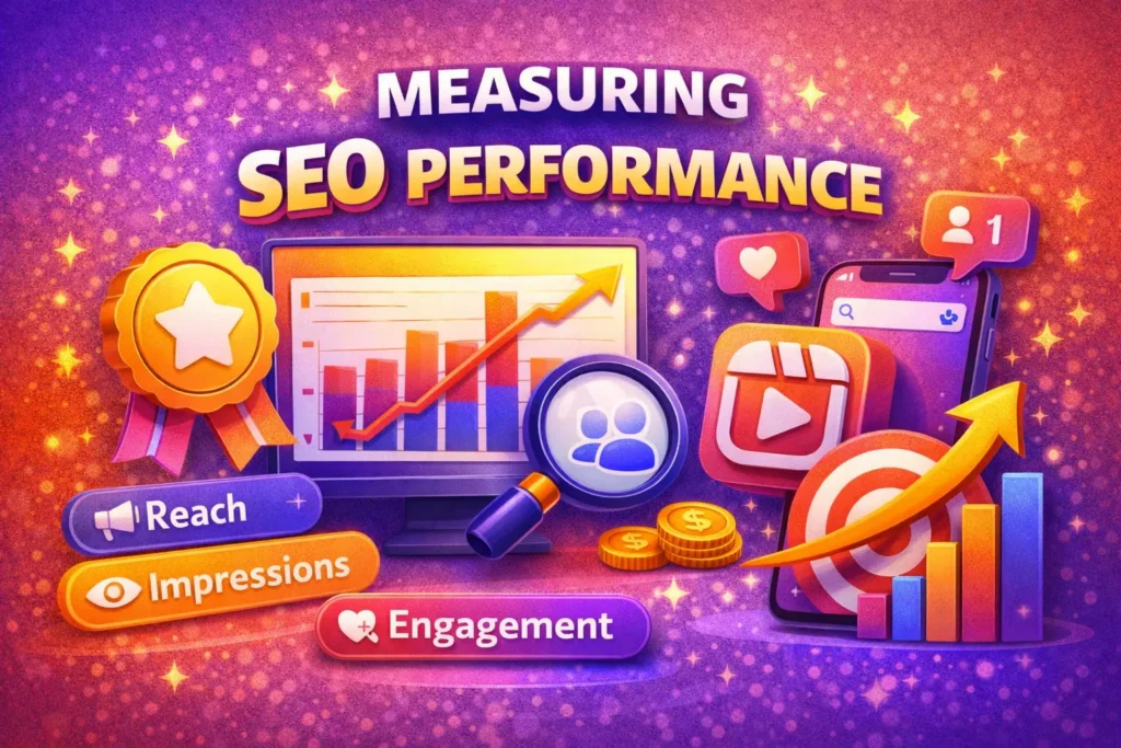 Measuring Instagram SEO performance through analytics.
