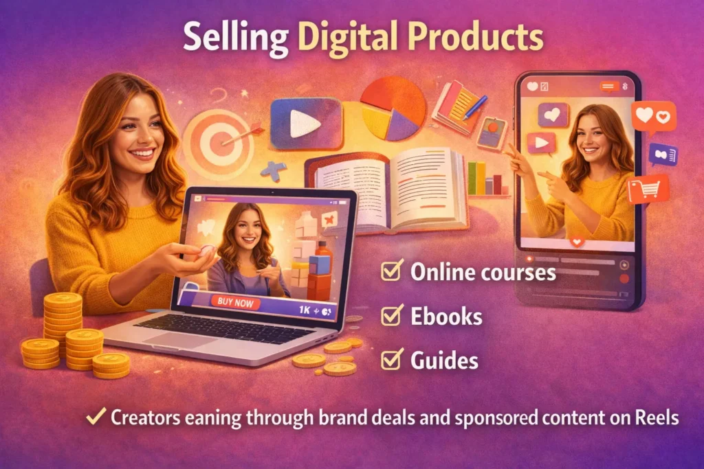 Creators are selling online courses, e-books, and guides through Instagram Reels.