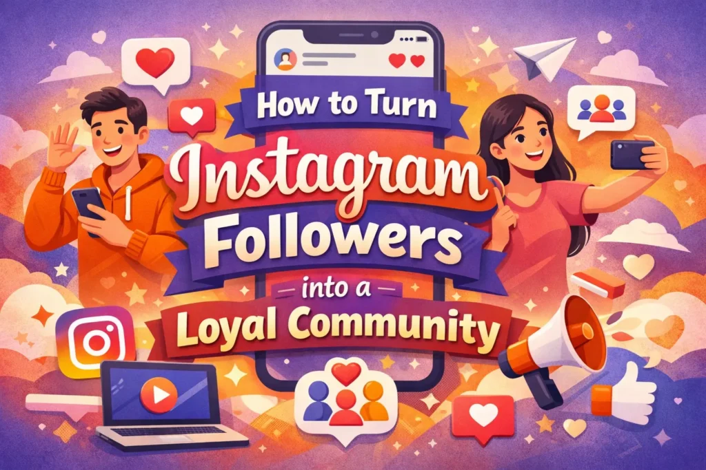 This image shows how Instagram followers can be transformed into a loyal community through engagement and trust.