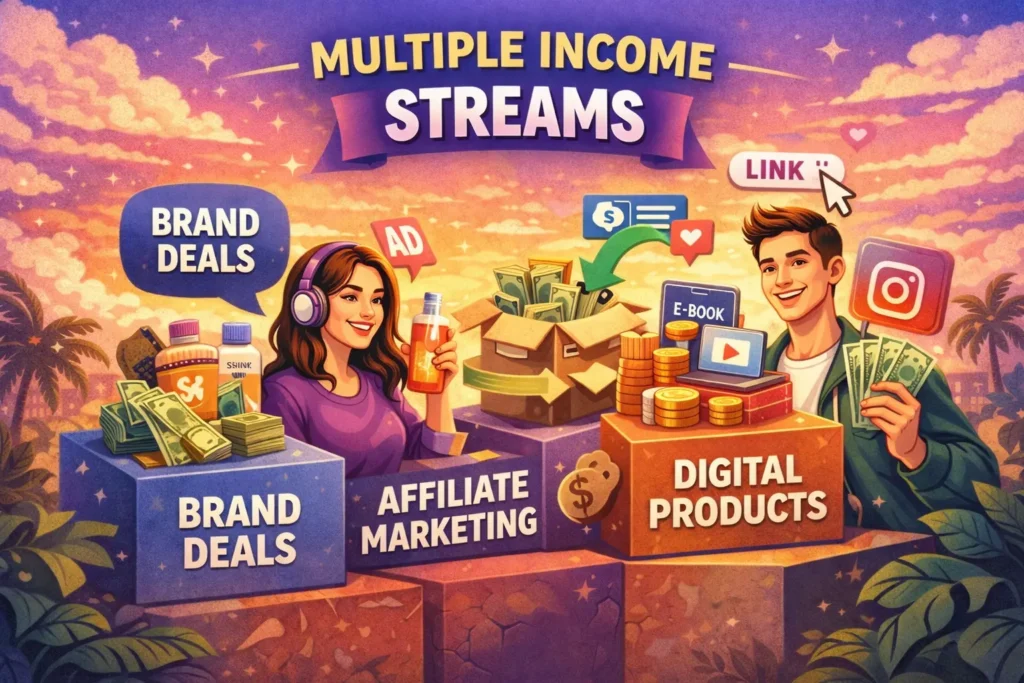 Content creators are earning money on Instagram Reels through brand deals, affiliate marketing, and digital products.