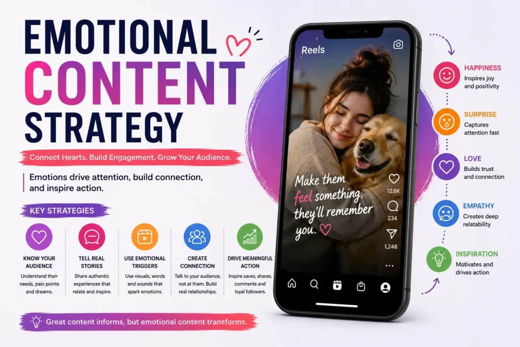 Emotion-focused Instagram Reels strategy to drive greater audience connection and engagement.