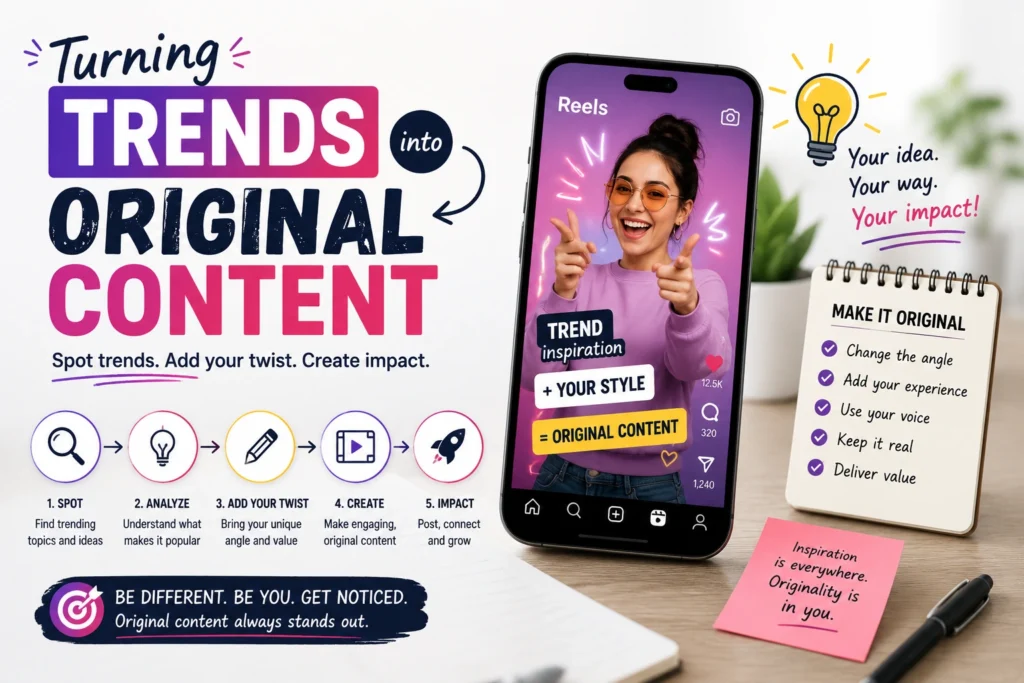 A content creator who transforms social media trends into original Instagram Reels content.