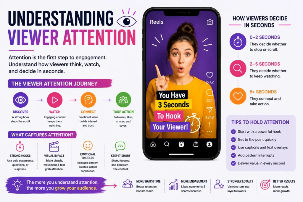 Strategy to capture the viewer's attention and create engaging content for Instagram Reels.