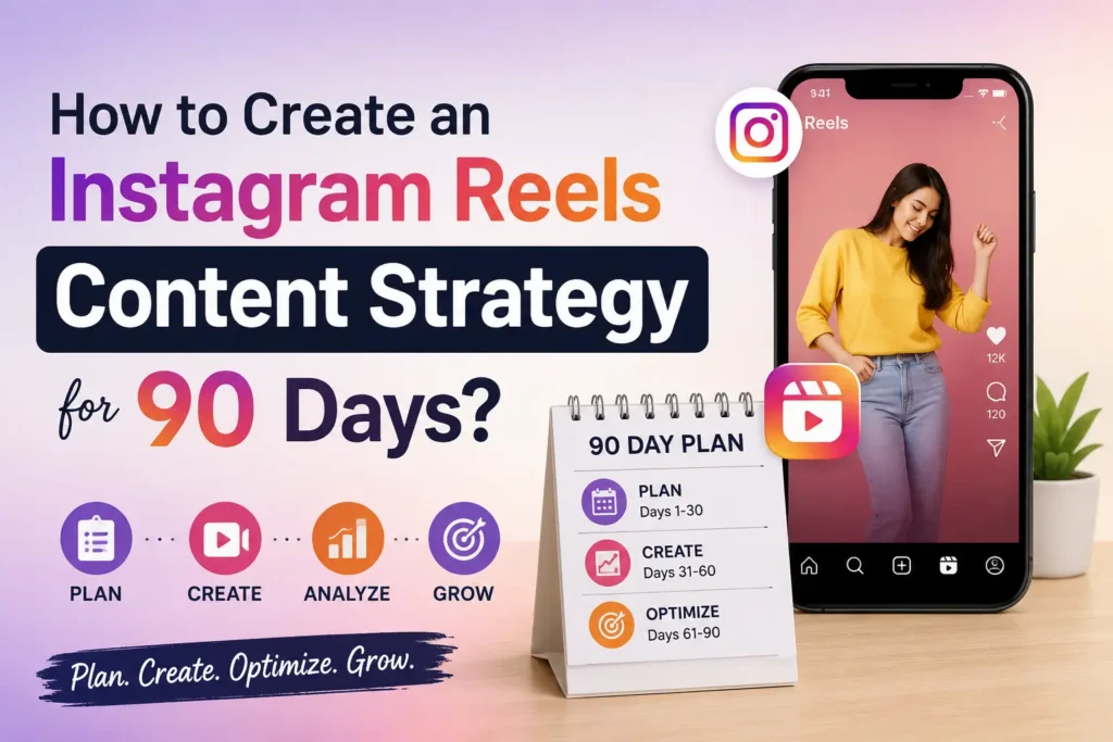 Instagram Reels content strategy plan for growing followers and engagement in 90 days.