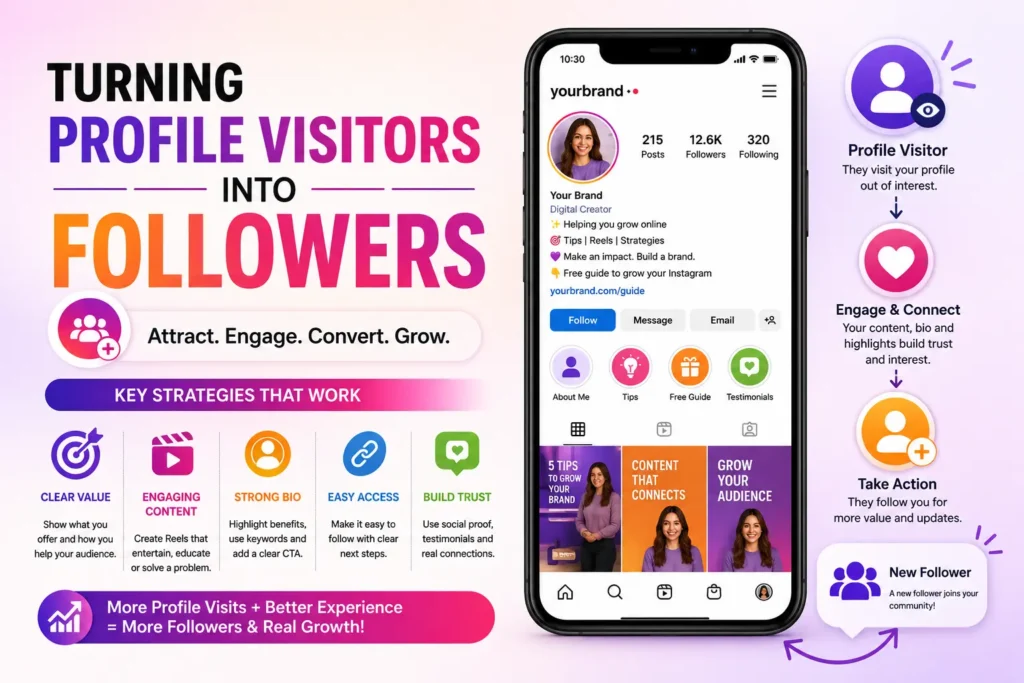 Instagram profile optimization tips to turn visitors into followers.